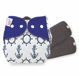 BeeBaby Bumtelligent Free Size Pocket Style Cotton Cloth Baby Diaper & 2 Grey RapiDry Pads - Yellow-27