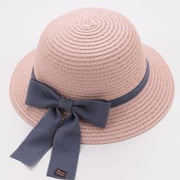 Babyhug Straw Hat Bow Design - Pink-image-51