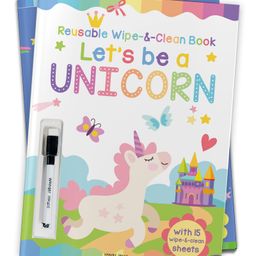 Let's be a Unicorn - Reusable Wipe And Clean Activity Book: With 15 Wipe And Clean Sheets-image-4