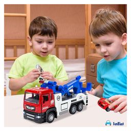 FunBlast Pull Back Towing Truck Toy with Light & Sound Pack Of 1 Random Color image 2