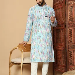 DVILLA Men Multicoloured Cotton Kurtas-picture-54