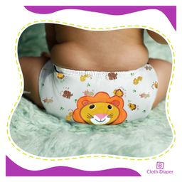 Bembika Reusable Cloth Diaper With Insert - Yellow & White image 3