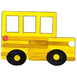 Digitox Make Your Own Wheel on the Bus Characters DIY Art and Craft Kit | DIY Activity for Kids | Birthday Ideas for Kids - Light Blue image 3