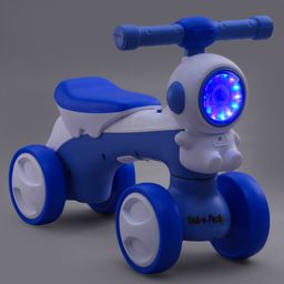 fab n funky Astronaut Shape Manual Push Ride on with LED Lights & Music - Blue image 4