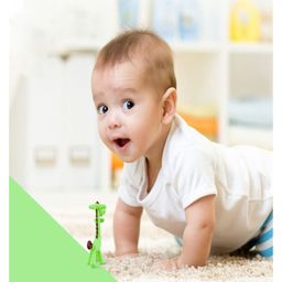 Kritiu Silicone Combo Of Giraffe Shape & Rattle Handle Teethers - Green image 5