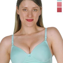 SHYAM SONS FLAIR Plainmould Women Pack of 3 Full Coverage Lightly Padded T-shirt Bra-image-68