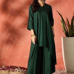InWeave Women A-Line Kurta With Palazzo-12