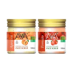 AYA Set of Apricot & Tomato Exfoliating Face Scrubs - 100 ml Each image 4