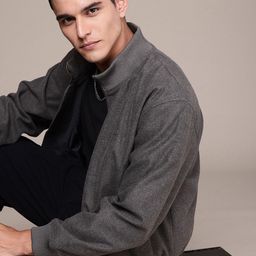The Roadster Life Co. Mock Collar Casual Bomber Jacket-48