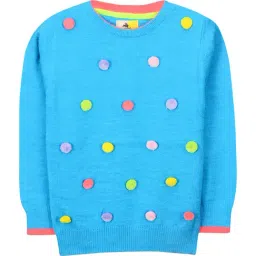 Cherry Crumble By Nitt Hyman Kids Blue Applique Pattern Sweater-image-79