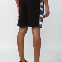 Van Heusen Flex Dark Brown Regular Fit Self Pattern Shorts image 2