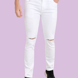 LINARIA Men Classic Slim Fit Slash Knee Stretchable Jeans-picture-39
