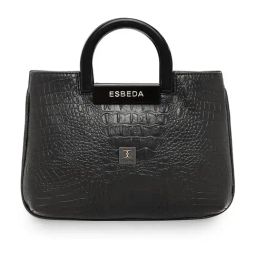 Esbeda Black Animal Effect Medium Satchel-image-82