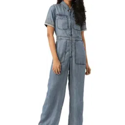Label Ritu Kumar Denim Blue Jumpsuit-image-1
