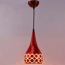 DecorativeRay Red Iron Hanging Light - Set of 1-picture-6