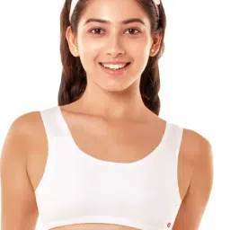 Enamor White Non Wired Non Padded Full Coverage Bra-16