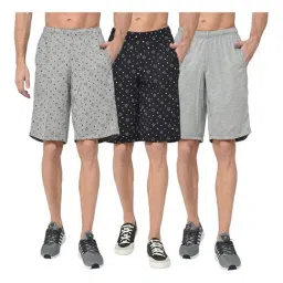 Vimal Jonney Multicolor Regular Fit Shorts - Pack of 3-picture-4