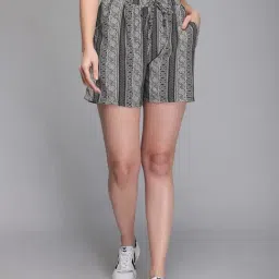 Aditi Wasan Black & White Printed Shorts-image-93
