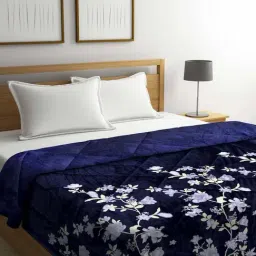 Klotthe Heavy Winter Navy Fiber 800 GSM Double-Sized Quilt-46
