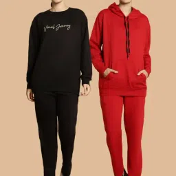 Vimal Jonney Black & Maroon Printed Tracksuit - Pack Of 2-picture-49
