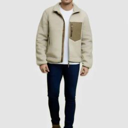 celio* Off White Regular Fit Self Design Jacket-image-40