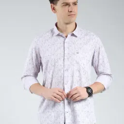Monte Carlo Purple Cotton Regular Fit Printed Shirt-picture-39