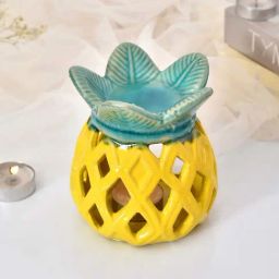 Tayhaa Yellow & Blue Ceramic Pineapple Aromatherapy Oil Diffuser-image-69