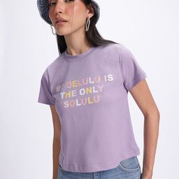 glitchez Timeless Typo Printed Regular Fit Crop T-shirt-image-54