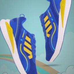Sparx Kids Royal Blue Yellow Running Shoes-image-65