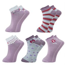 BAESD Women Pack Of 5 Patterned Ankle-Length Socks-picture-17