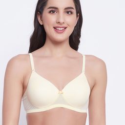 Clovia Yellow T-shirt Bra Lightly Padded-17