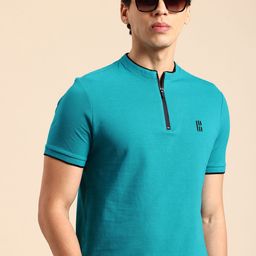 Being Human Mandarin Collar Pure Cotton T-shirt-picture-28