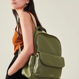 Accessorize London Khaki PU Backpack-92