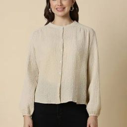 Allen Solly Beige Cotton Regular Fit Shirt-image-73
