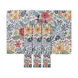 PRAKARTIK Set Of 5 Green & Yellow Printed Table Linen Sets image 3