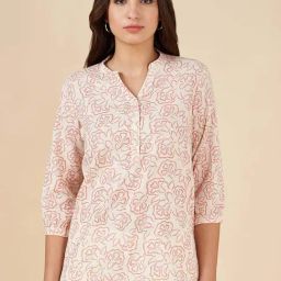 Akkriti by Pantaloons Peach Printed A Line Short Kurti-picture-45