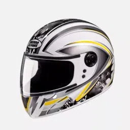 Studds D1 White Xtra Large (600 mm) Full Face Helmet, Chrome With Graphics-image-91