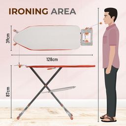 Kuber Industries Peach-Coloured Adjustable & Foldable Iron Stand image 5