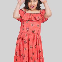 BEING NAUGHTY Floral Print Off-Shoulder Fit & Flare Dress-image-84