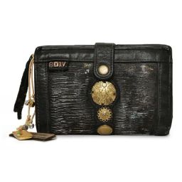 Art N Vintage Silvia Black Leather Textured  Bi-Fold Wallet for Women-picture-32