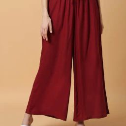 SHOWOFF Maroon Cotton Straight Fit Mid Rise Pants-picture-13