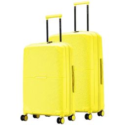 Nasher Miles Hawaii Yellow 8 Wheels Large Hard Cabin Trolley Bag-image-92