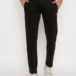 Duke Black Blended Regular Fit Solid Trackpants-picture-24