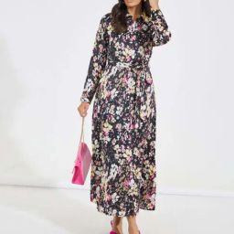 Styli Black Printed Maxi Dress-image-104