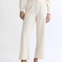RAREISM Beige Cotton Blend Solid Trackpants-image-95