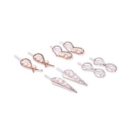 Kord Store Women Set of 4 Rose Gold Tic Tac Hair Clip-74