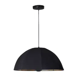 Sanded Edge Foil and Fabric Black  Big Ceiling Light with Gold Foil Inside Floor Lamp-image-26
