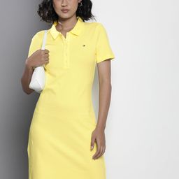 Tommy Hilfiger Solid Slim T-shirt Dress-image-62