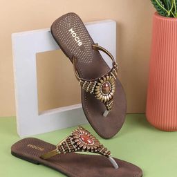 Mochi Women Open Toe Flats-picture-36