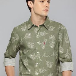 Levis Linen Cotton Slim Fit Floral Printed Casual Shirt-image-92